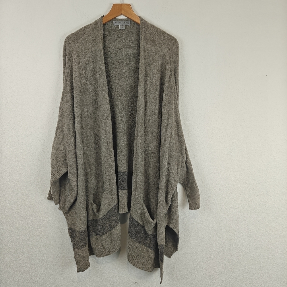 Barefoot Dreams Women Cliffside Dolman Sleeve Cardigan One Size Gray Open Front - Picture 4 of 16